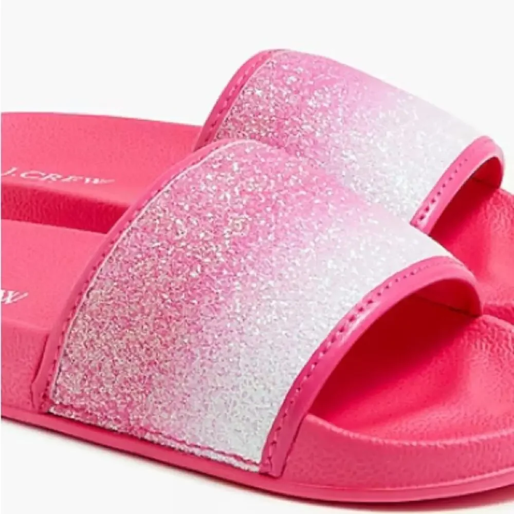 Crewcuts ombré glitter slide sandals